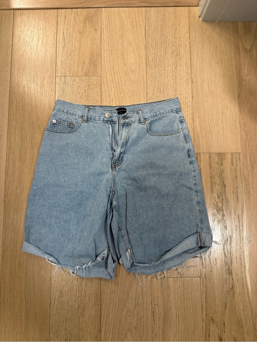 White Fox Light Blue Denim Women's Shorts